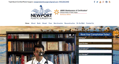 Desktop Screenshot of newportplasticsurgery.com